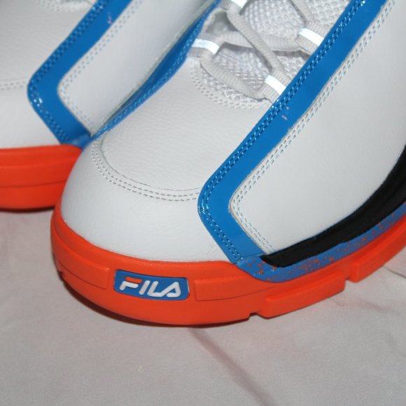 FILA Grant Hill 2 Basketball Shoes White Blue Orange 1BM01789 - Picture 5 of 5
